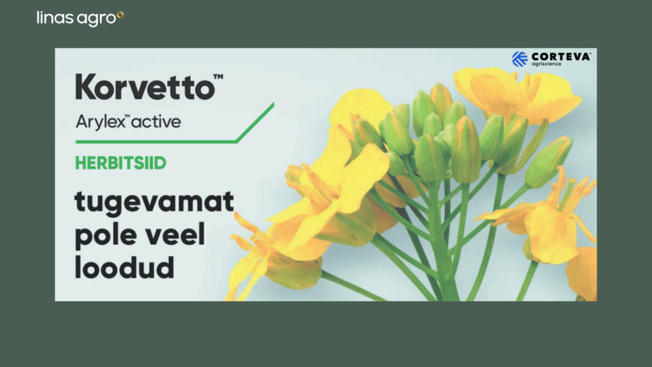 Korvetto. Kõige laiem tõrjespekter talirapsi kevadine herbitsiid