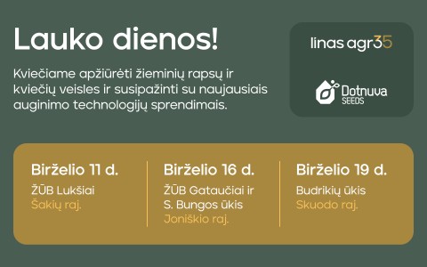 Linas Agro ir Dotnuva Seeds kviečia į lauko dienas!