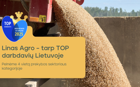 Linas Agro – tarp TOP darbdavių Lietuvoje